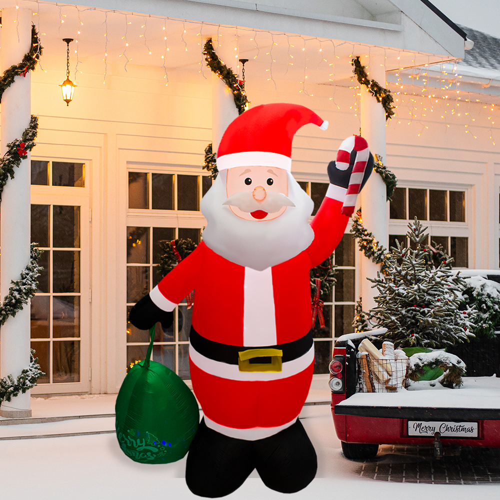 Foto 6 pulgar | Inflable Navideño Santa Claus Jumbo con Luz Led de 4.20 m