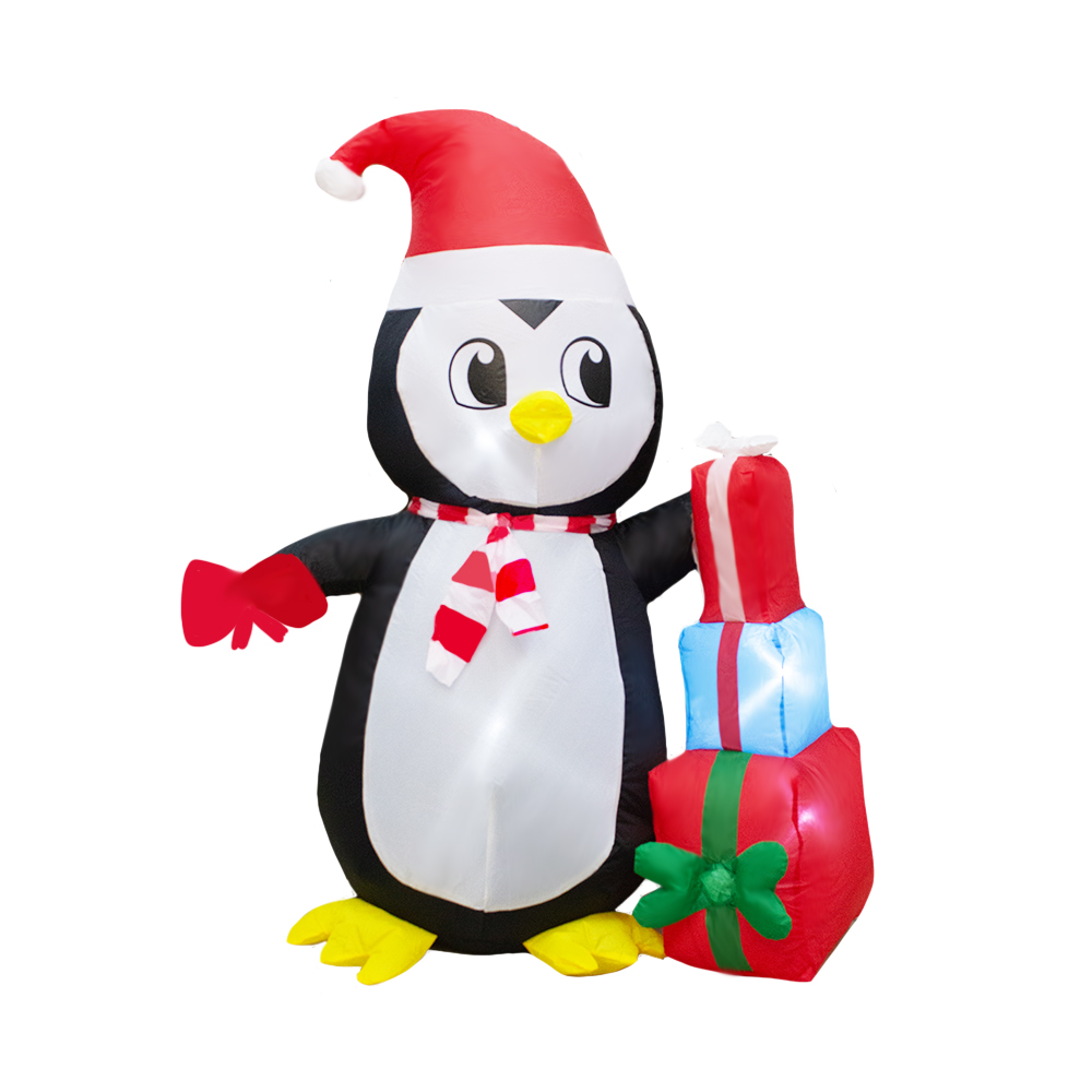 Foto 2 pulgar | Inflable Navideño De Pingüino Con Regalos Con Luz Led 1.50 Metros