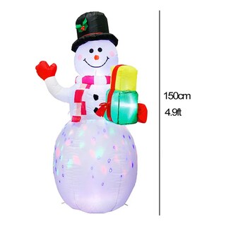 Foto 5 | Muñeco De Nieve Con Decoraciones Inflamables Navideñas Para Exteriores - Venta Internacional.