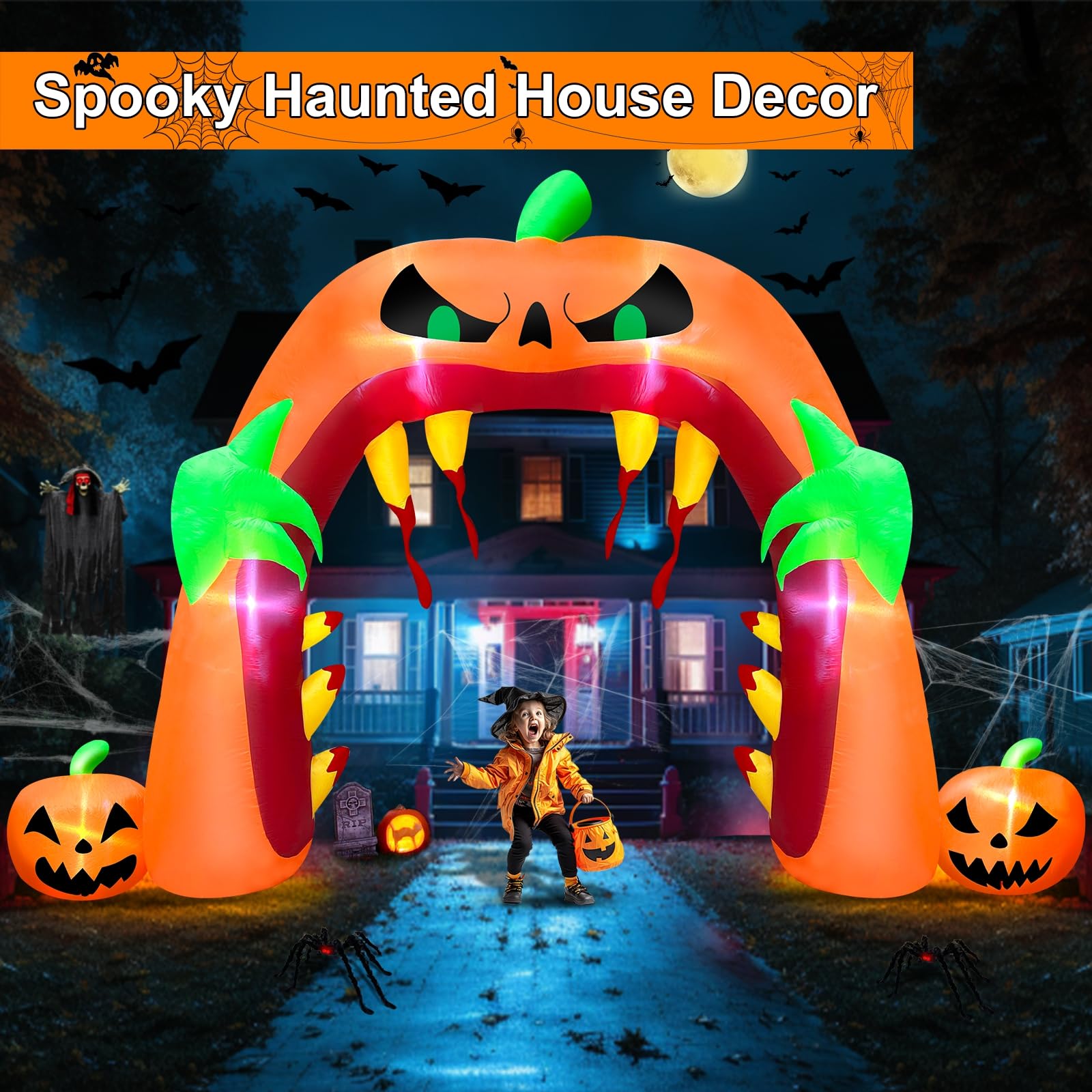 Foto 6 pulgar | Arco Inflable Turnmeon Para Halloween De 16 Pies X 3 M Con Luces Led - Venta Internacional.