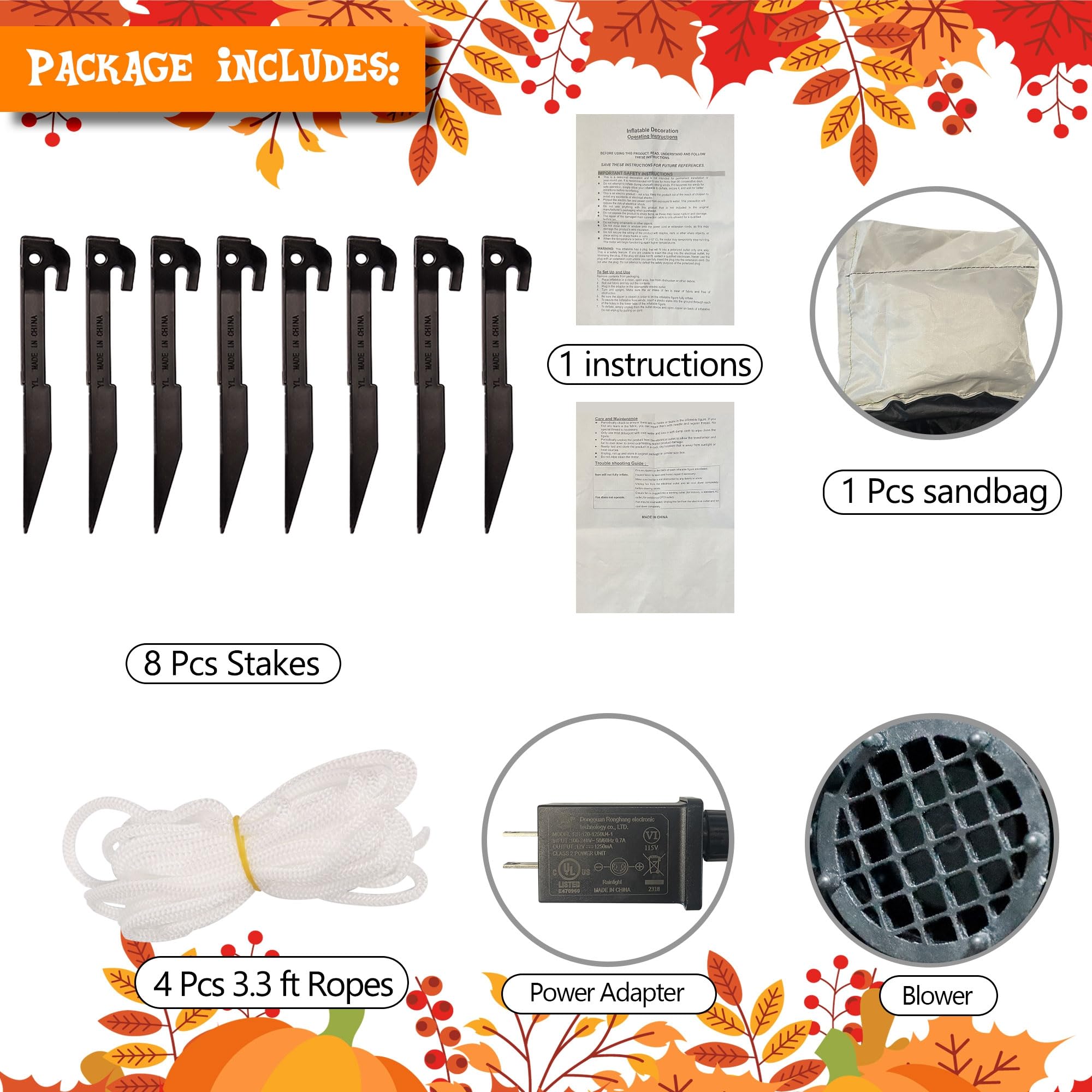 Foto 4 pulgar | Espantapájaros Inflables Para Decoración De Jardín, Lulu Home, Día De Otoño - Venta Internacional.