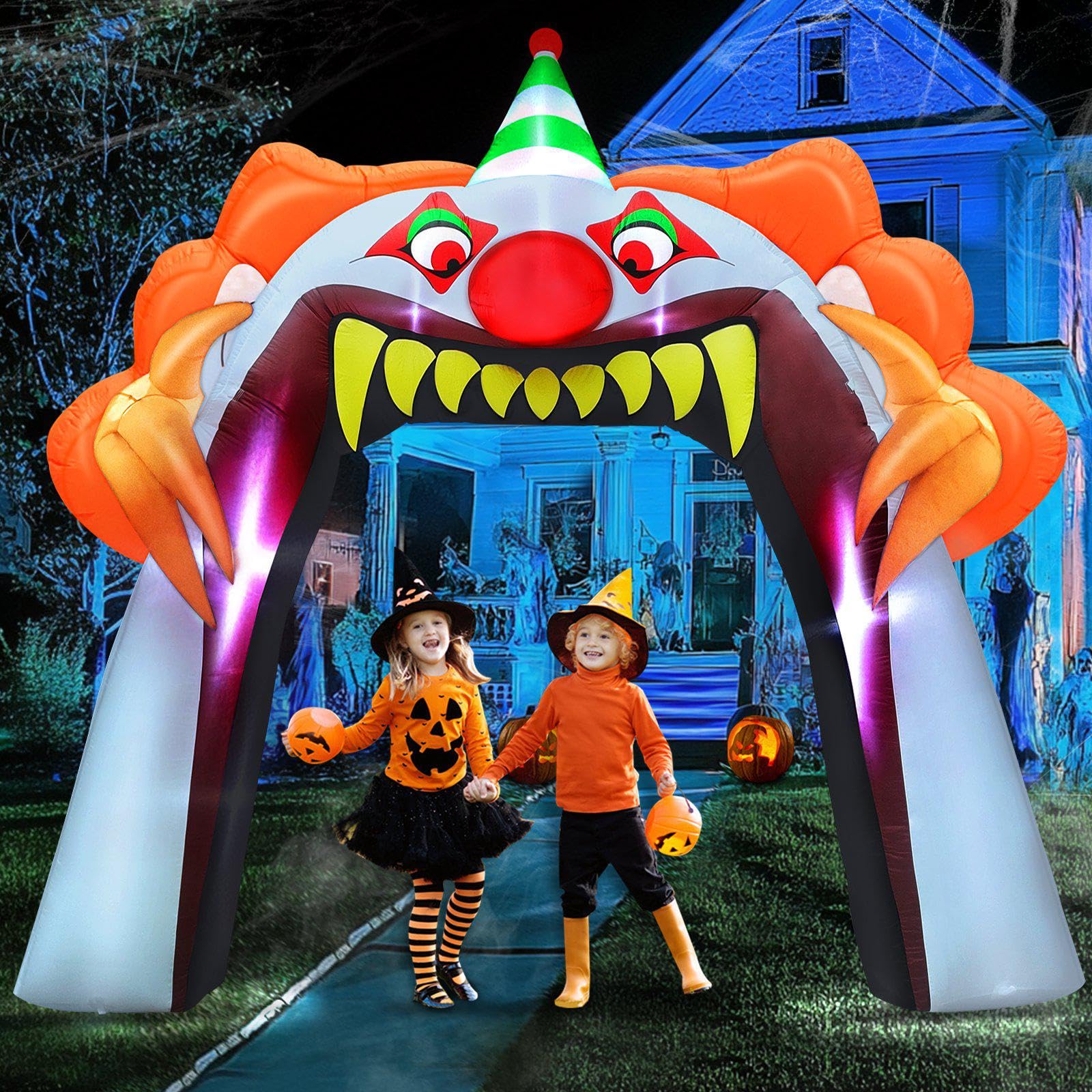 Foto 2 pulgar | Arco Inflable De Payaso Turnmeon Para Halloween, 3 X 3 M, Con Led - Venta Internacional.