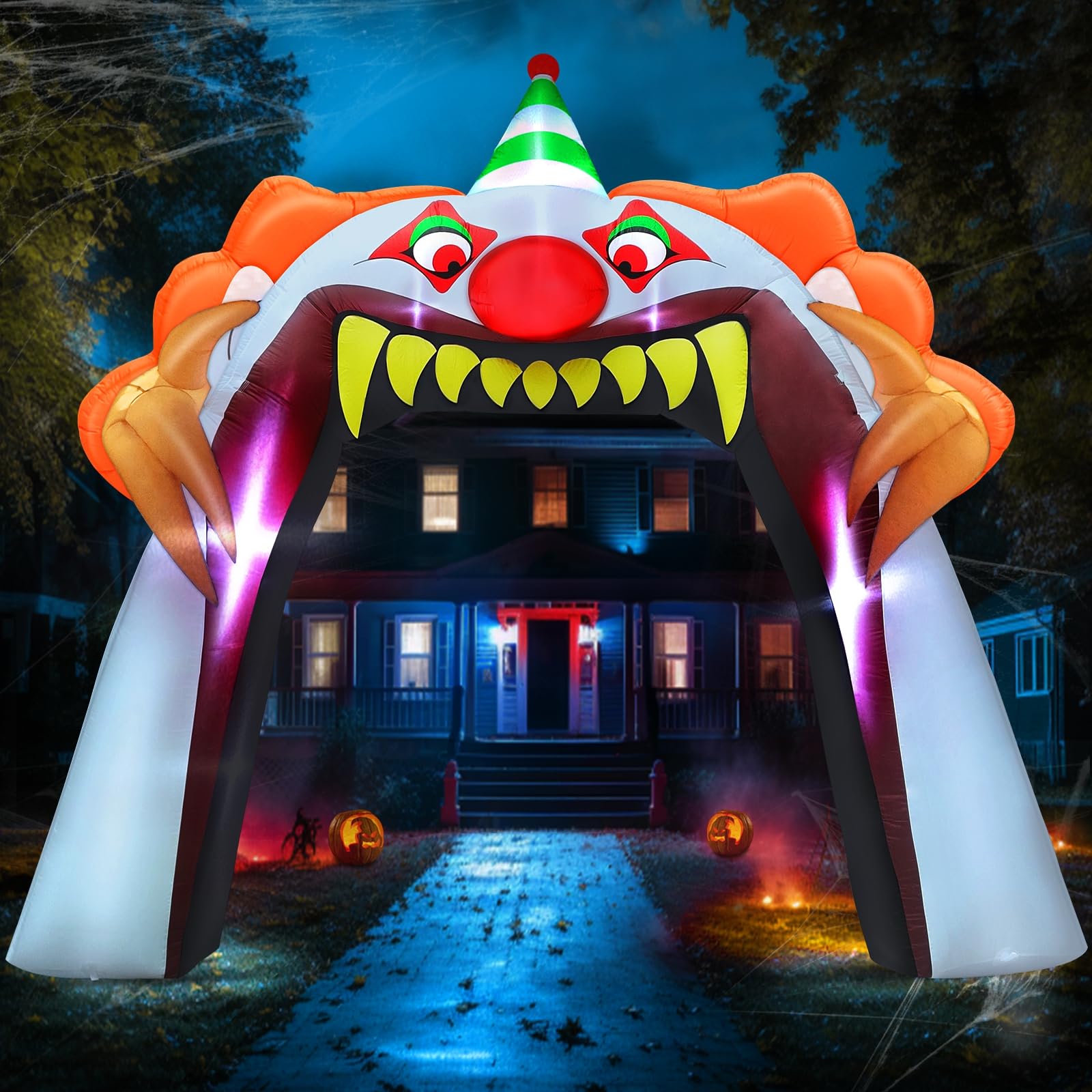 Foto 5 pulgar | Arco Inflable De Payaso Turnmeon Para Halloween, 3 X 3 M, Con Led - Venta Internacional.