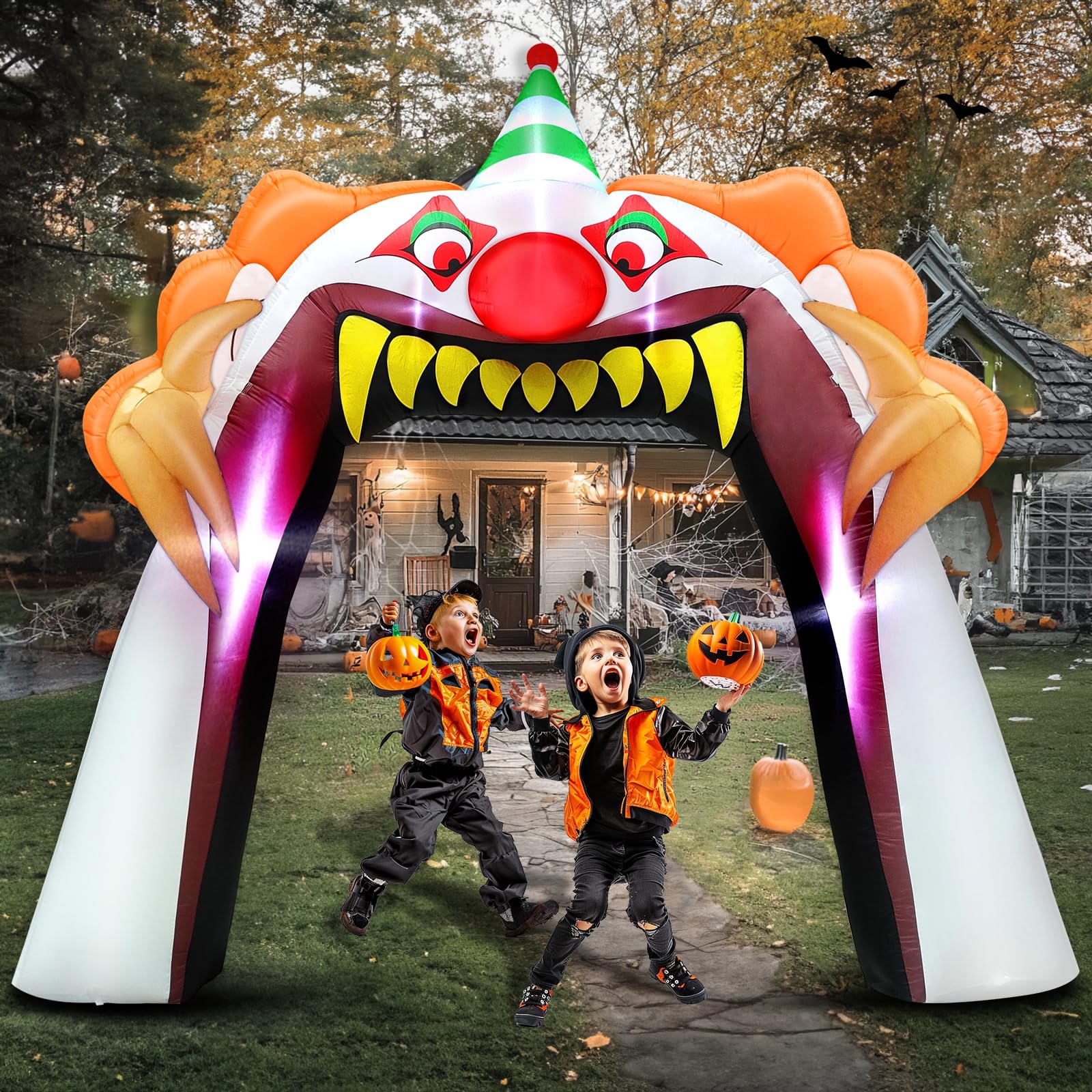 Foto 6 pulgar | Arco Inflable De Payaso Turnmeon Para Halloween, 3 X 3 M, Con Led - Venta Internacional.