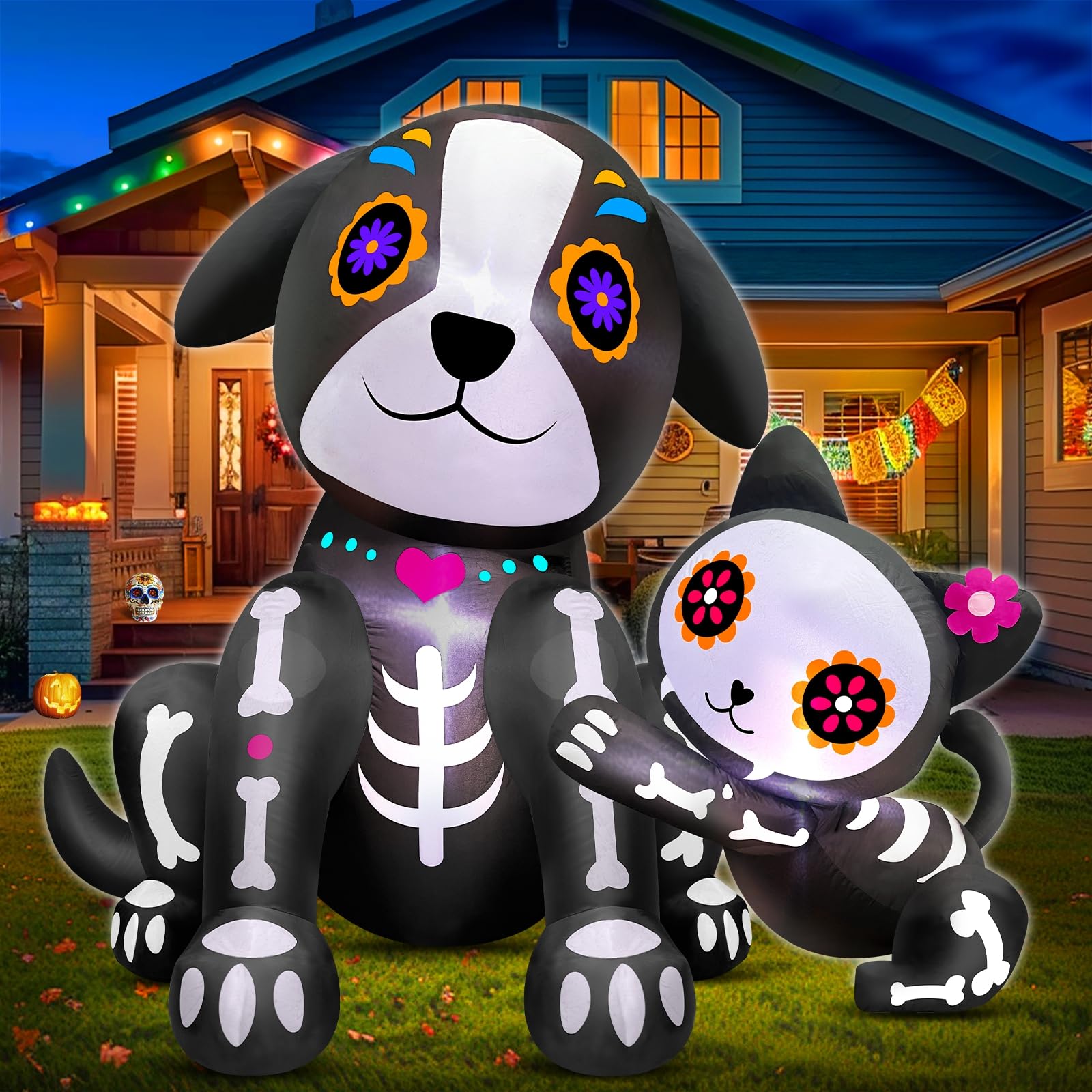 Foto 2 pulgar | Decoración Hinchable Turnmeon Para El Día De Los Muertos, 1,5 M, Color Negro, Para Gatos Y Perros - Venta Internaciona