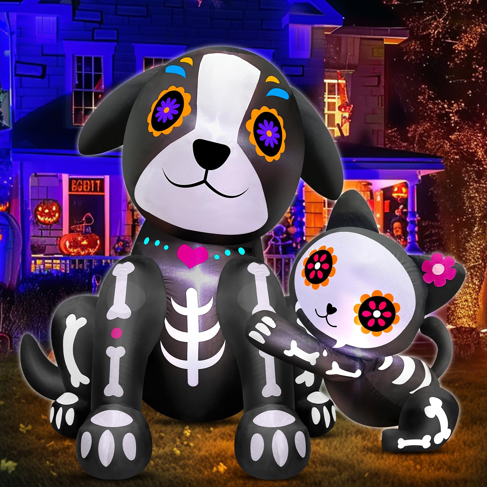Foto 7 pulgar | Decoración Hinchable Turnmeon Para El Día De Los Muertos, 1,5 M, Color Negro, Para Gatos Y Perros - Venta Internaciona