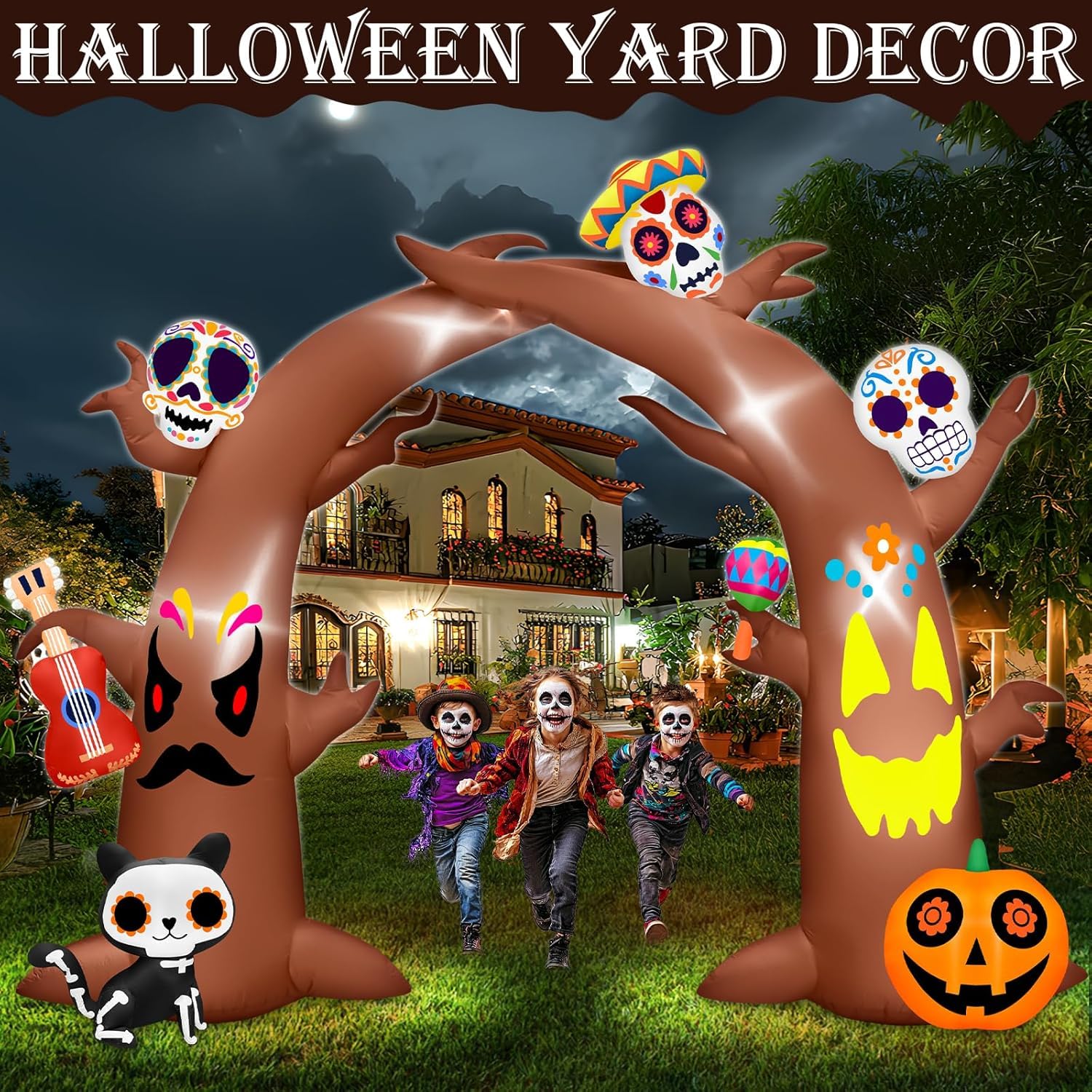 Foto 5 pulgar | Arco Inflable Turnmeon Giant Day Of The Dead De 3,7 M X 2,4 M - Venta Internacional.