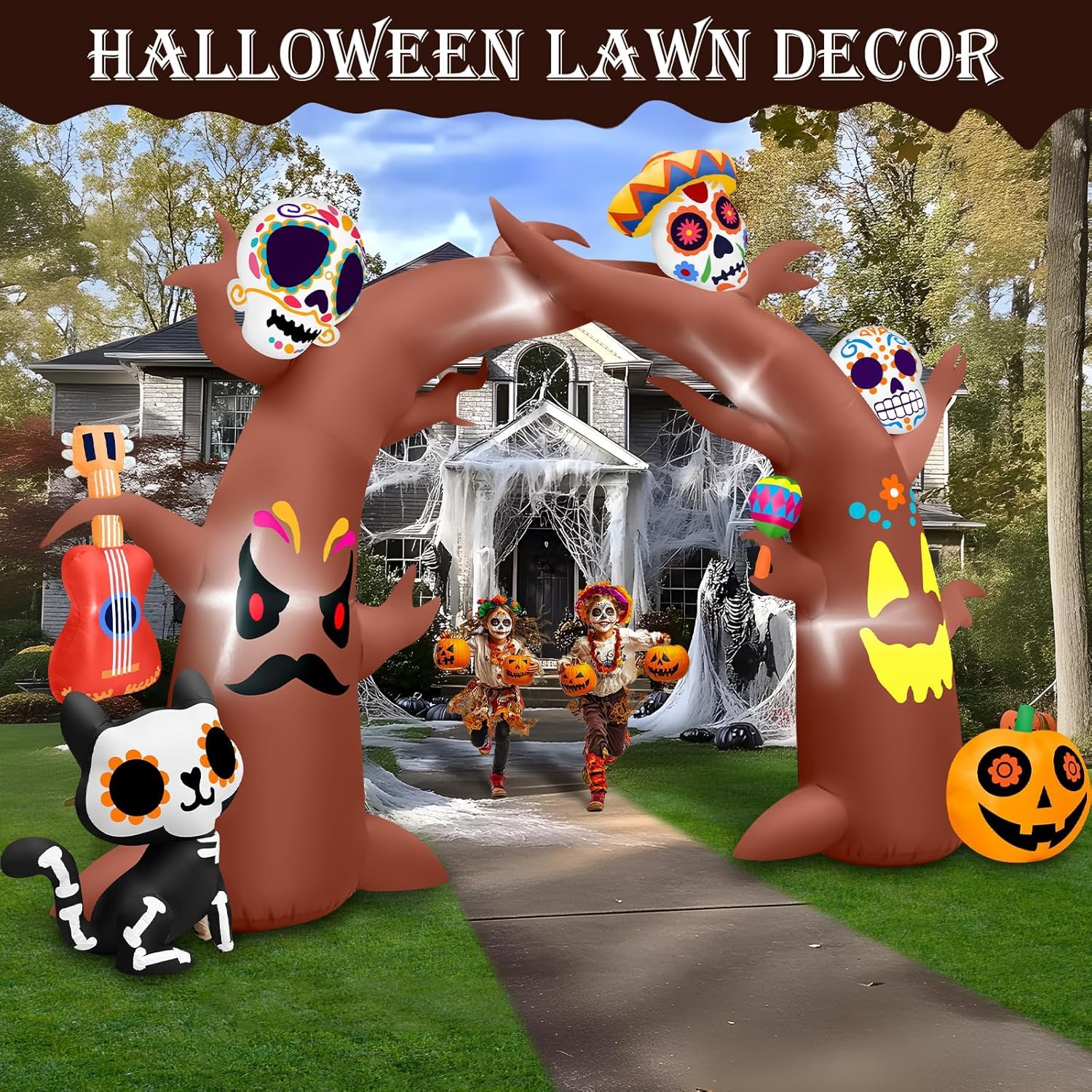 Foto 6 pulgar | Arco Inflable Turnmeon Giant Day Of The Dead De 3,7 M X 2,4 M - Venta Internacional.