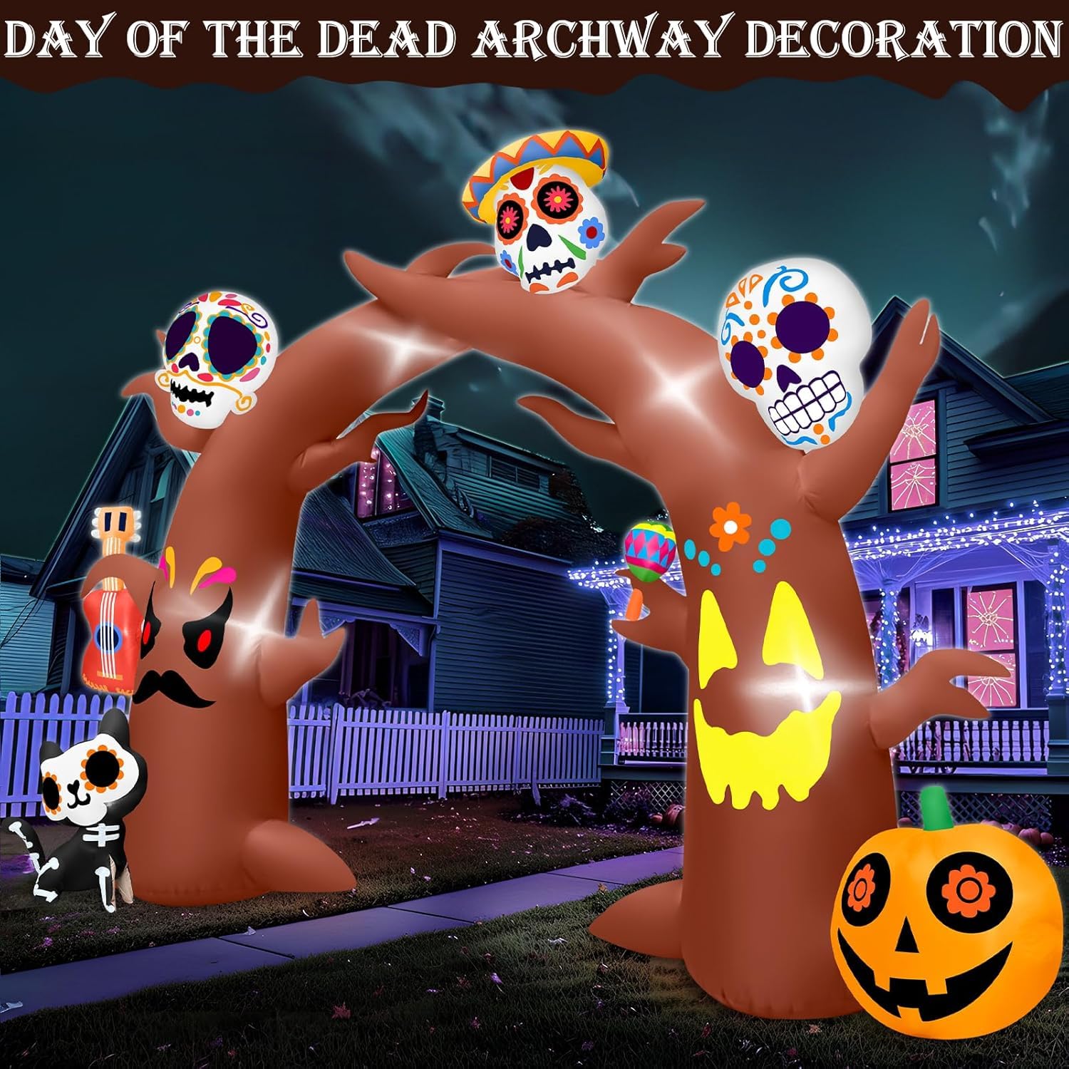 Foto 7 pulgar | Arco Inflable Turnmeon Giant Day Of The Dead De 3,7 M X 2,4 M - Venta Internacional.