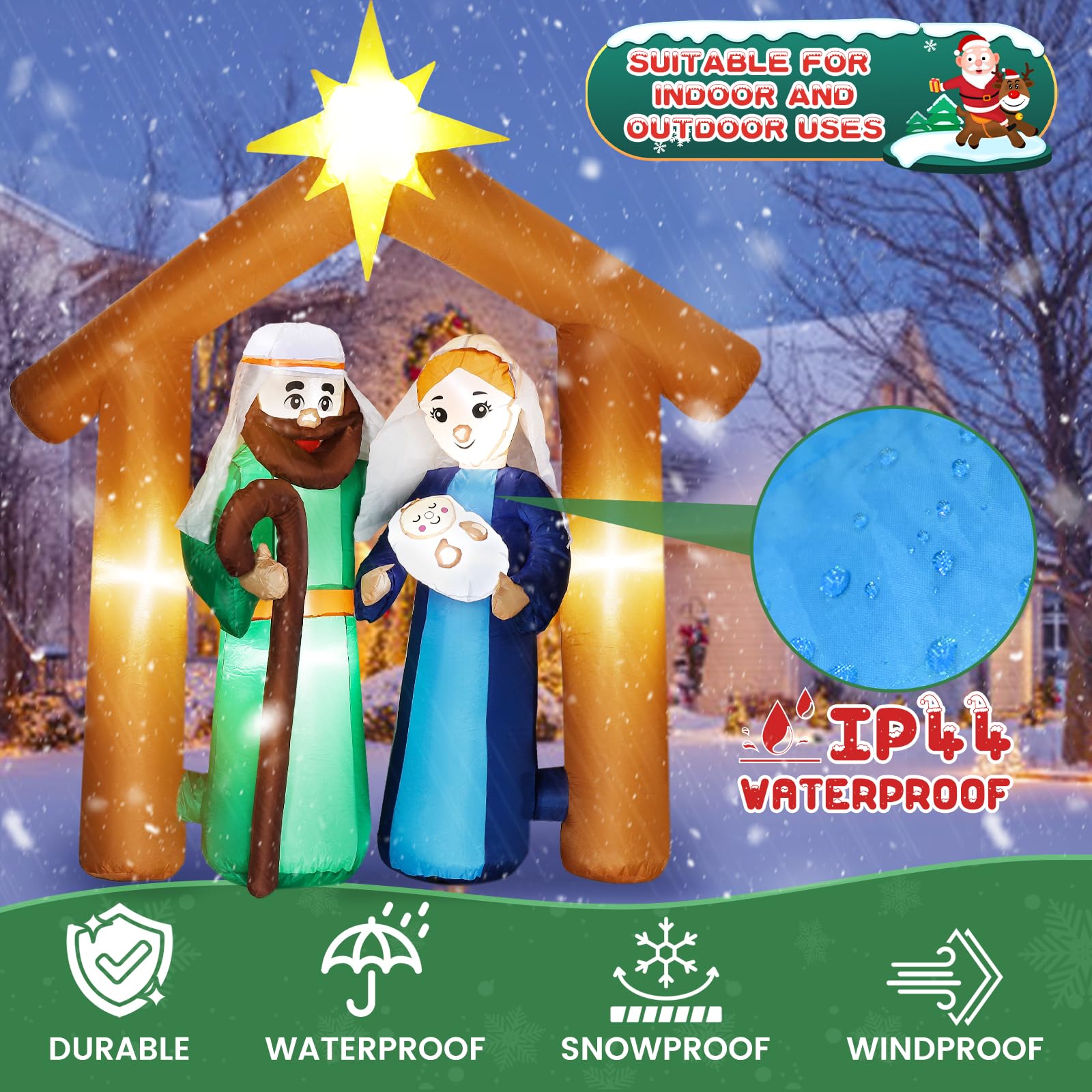 Foto 3 | Inflable Navideño Marchpower 6 Pies - Venta Internacional