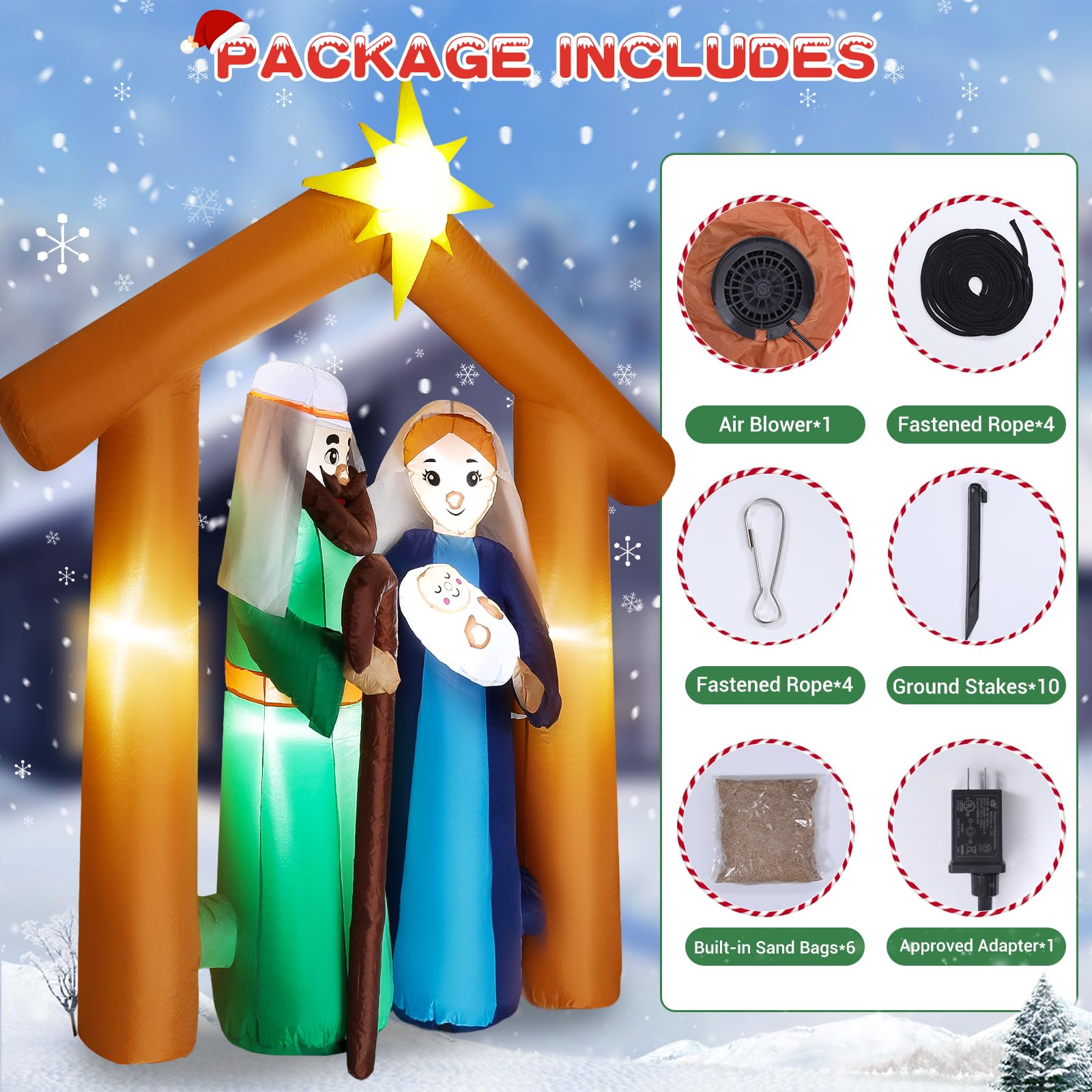 Foto 6 | Inflable Navideño Marchpower 6 Pies - Venta Internacional