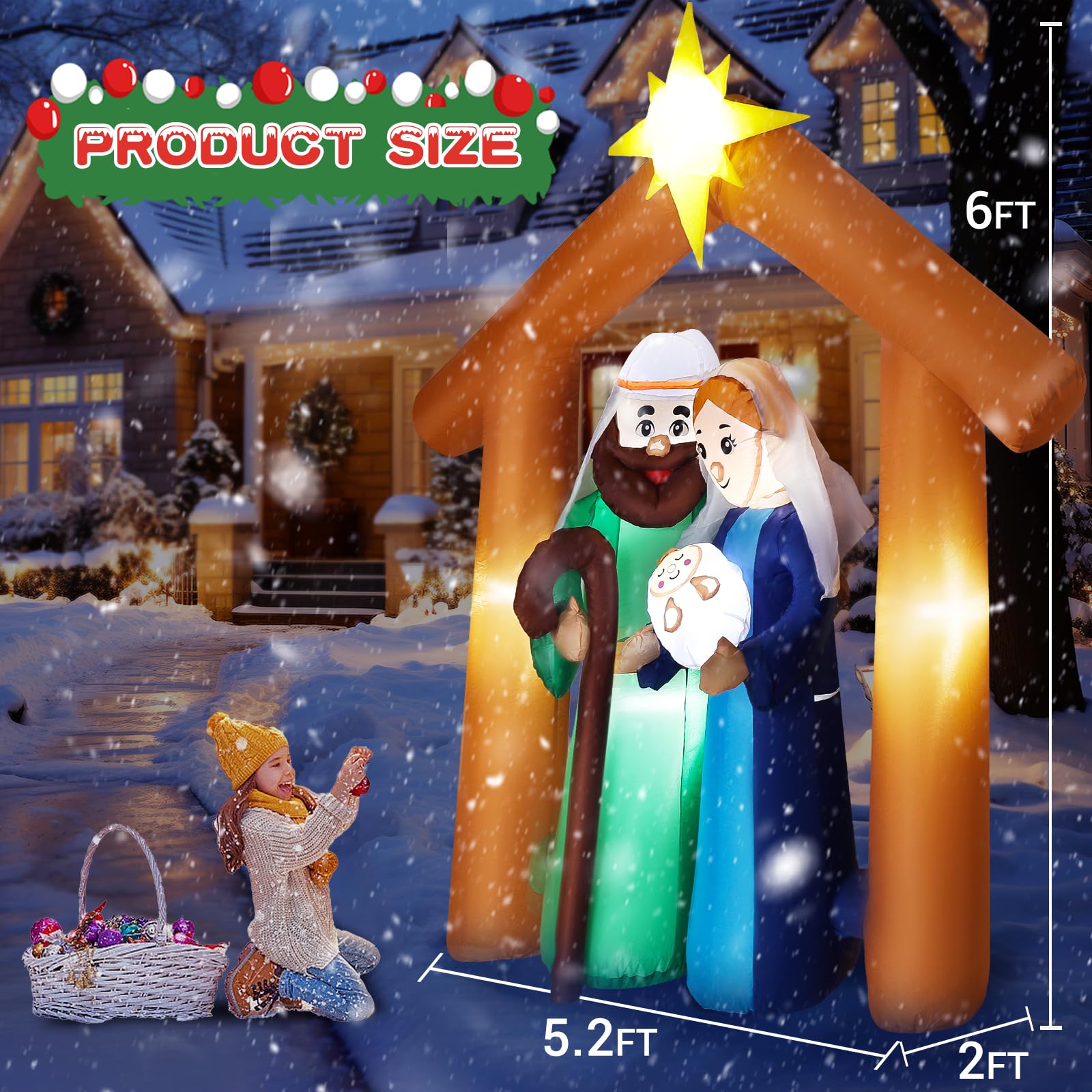 Foto 7 | Inflable Navideño Marchpower 6 Pies - Venta Internacional