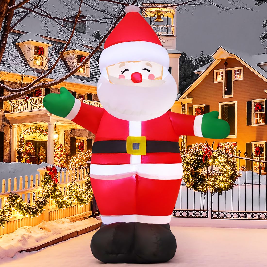 Papá Noel Inflable Goosh De Navidad De 1,5 M Con Led Para Exteriores - Venta Internacional. $1,011