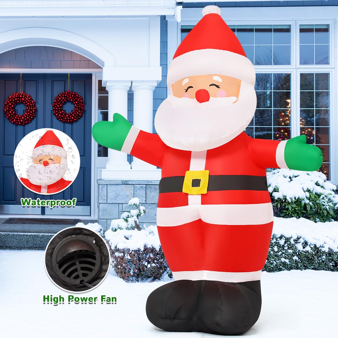 Foto 7 pulgar | Papá Noel Inflable Goosh De Navidad De 1,5 M Con Led Para Exteriores - Venta Internacional.