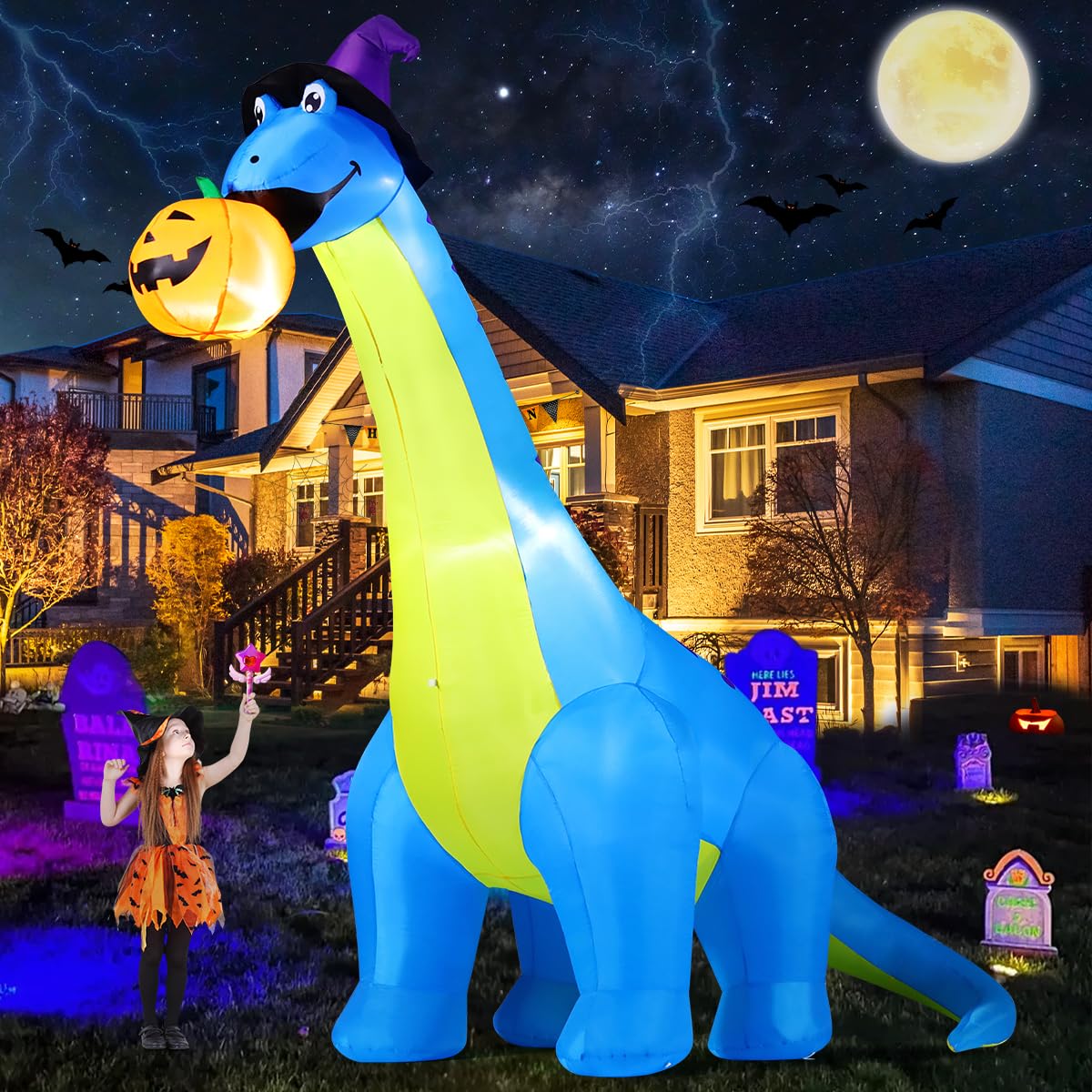 Decoración Inflable de Halloween Comin Dinosaurio 10 Pies De Altura - Venta Internacional $2,222