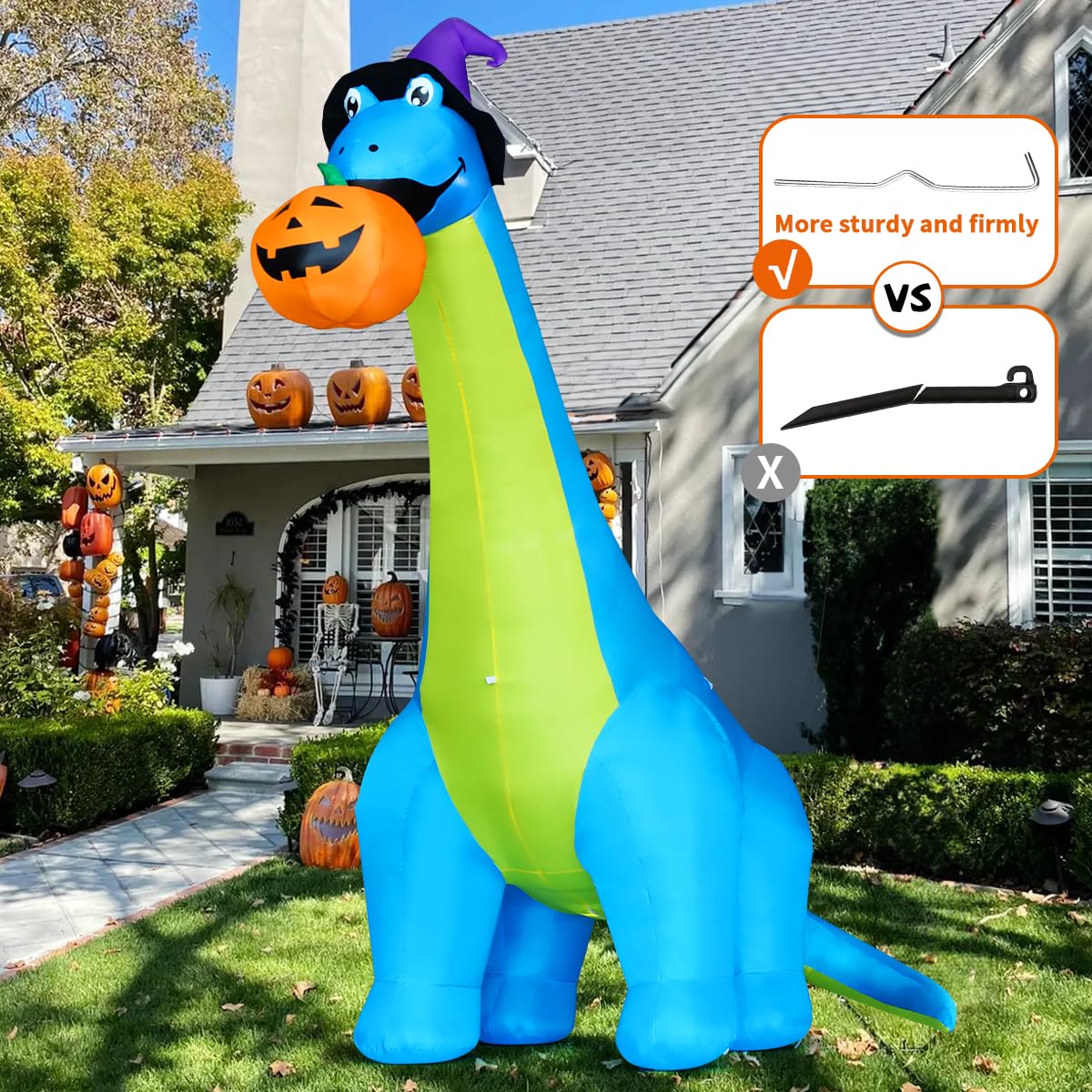 Foto 4 pulgar | Decoración Inflable de Halloween Comin Dinosaurio 10 Pies De Altura - Venta Internacional