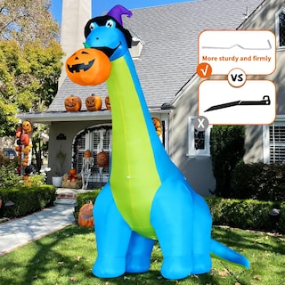 Foto 3 | Decoración Inflable de Halloween Comin Dinosaurio 10 Pies De Altura - Venta Internacional