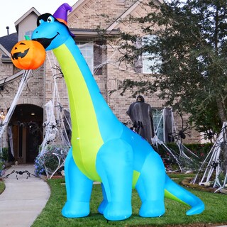 Foto 4 | Decoración Inflable de Halloween Comin Dinosaurio 10 Pies De Altura - Venta Internacional