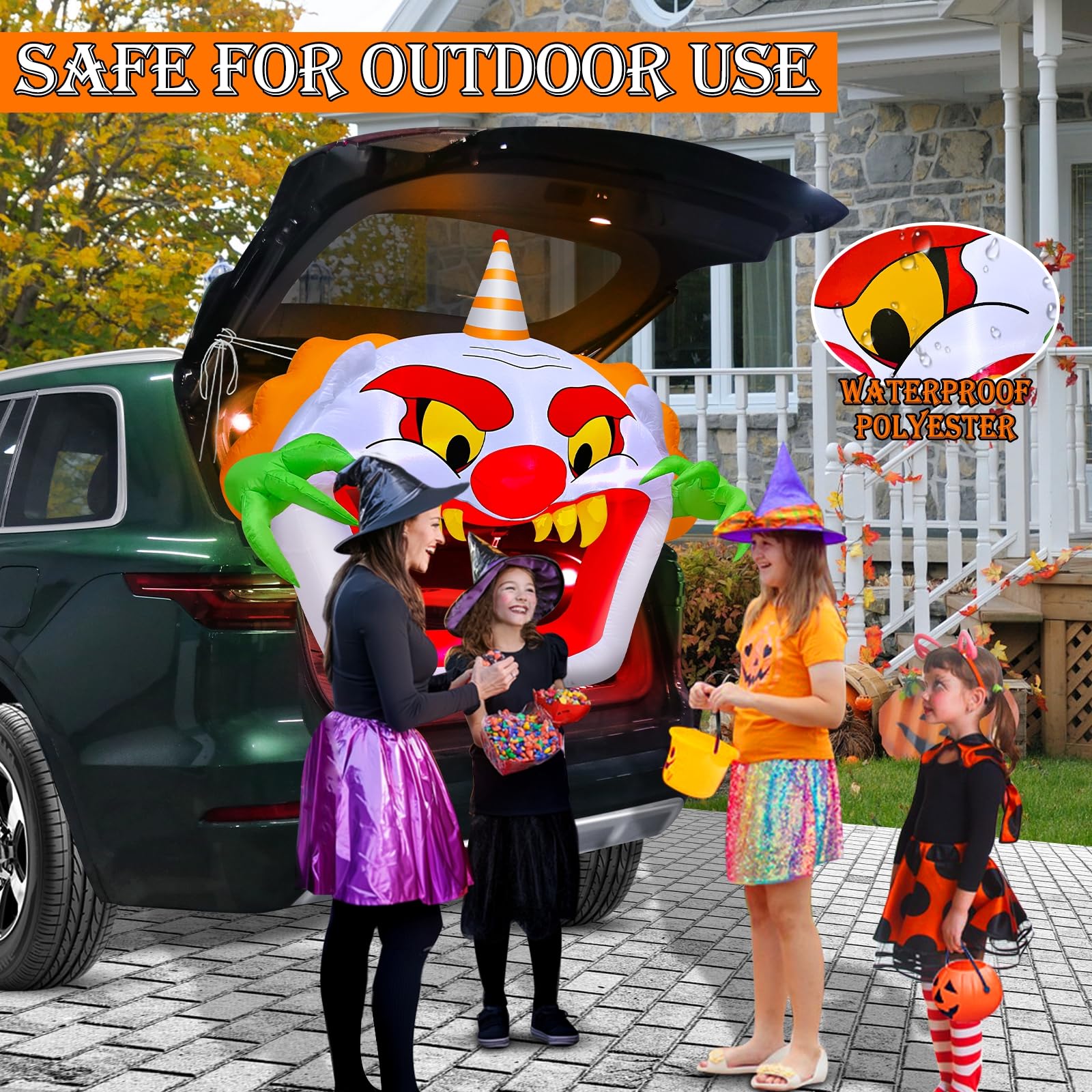 Foto 7 pulgar | Baúl Inflable Para Halloween O Decoración De Coche De 4 Pies - Venta Internacional.