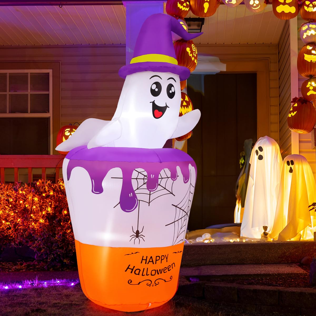 Foto 3 pulgar | Inflable Decorativo Goosh de Fantasma para Halloween-Venta Internacional