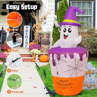 Foto 5 | Inflable Decorativo Goosh de Fantasma para Halloween-Venta Internacional