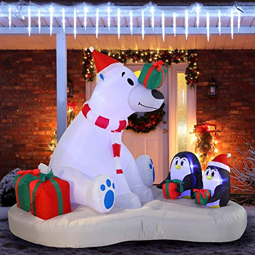 Foto 2 pulgar | Oso Polar Inflable Joiedomi De 6 Pies Con Decoración Navideña Led - Venta Internacional