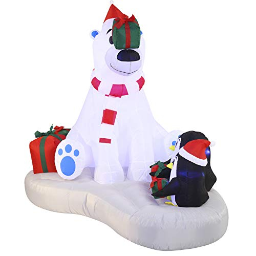 Foto 2 | Oso Polar Inflable Joiedomi De 6 Pies Con Decoración Navideña Led - Venta Internacional