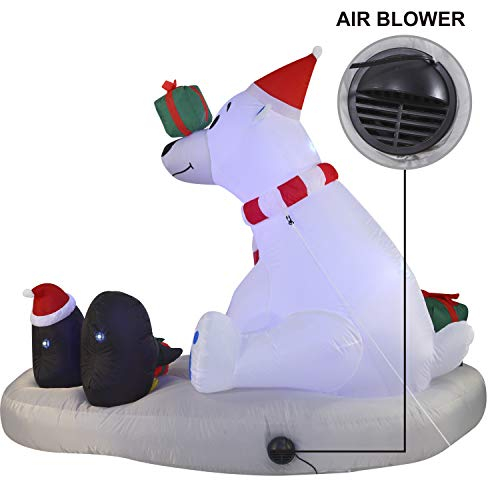 Foto 5 pulgar | Oso Polar Inflable Joiedomi De 6 Pies Con Decoración Navideña Led - Venta Internacional
