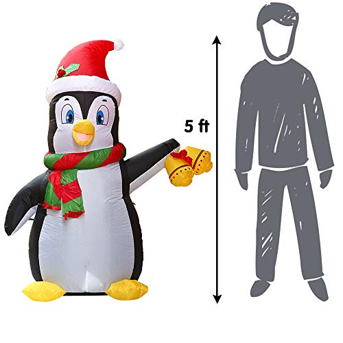 Foto 7 pulgar | Decoración Inflable con Diseño de Pingüino Navideño Joiedomi 1.5 Metros Con Led - Venta Internacional