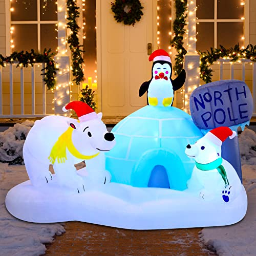 Foto 2 pulgar | Inflable Navideño Polo Norte 1.8 M Con Led Joiedomi De 6 Pies - Venta Internacional