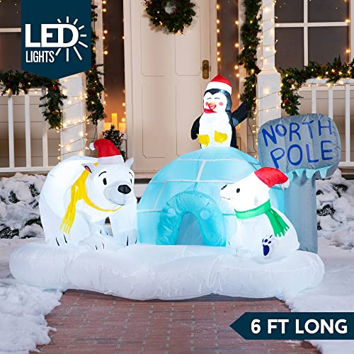 Foto 3 pulgar | Inflable Navideño Polo Norte 1.8 M Con Led Joiedomi De 6 Pies - Venta Internacional