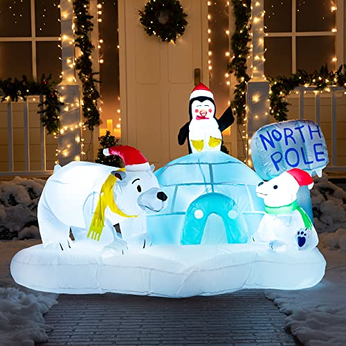 Foto 5 pulgar | Inflable Navideño Polo Norte 1.8 M Con Led Joiedomi De 6 Pies - Venta Internacional