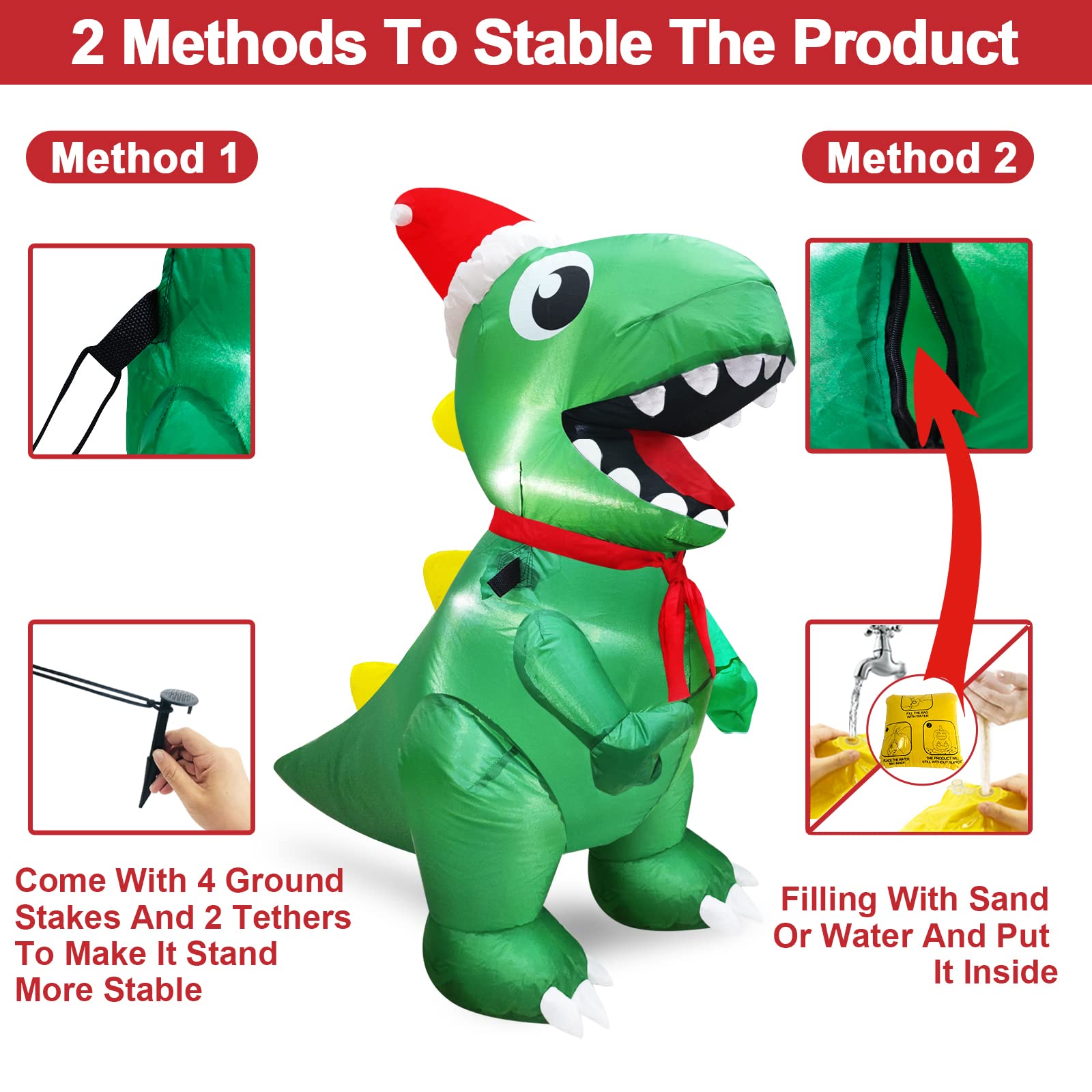 Foto 7 pulgar | Inflable Decorativo Turnmeon de Dinosaurio-Venta Internacional