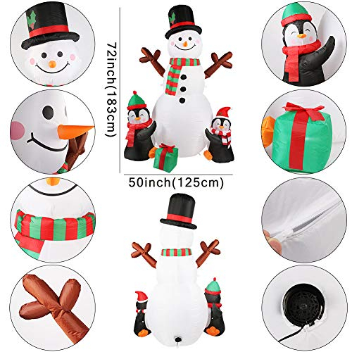 Foto 2 | Adorno Inflable Ourwarm Muñeco de Nieve-Venta Internacional