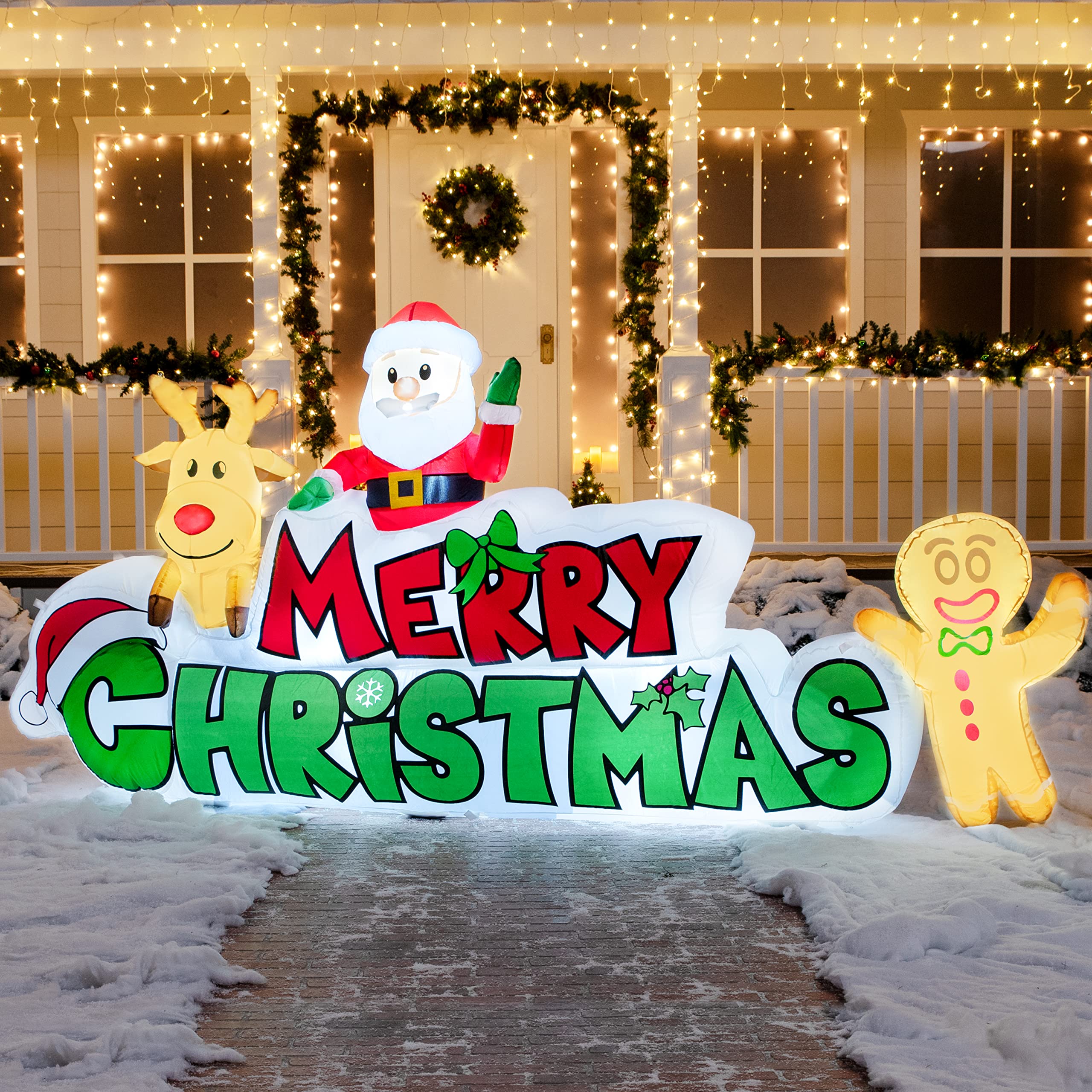 Foto 5 pulgar | Hinchable Navideño Joiedomi Merry Christmas De 2,9 M Con Led - Venta Internacional.