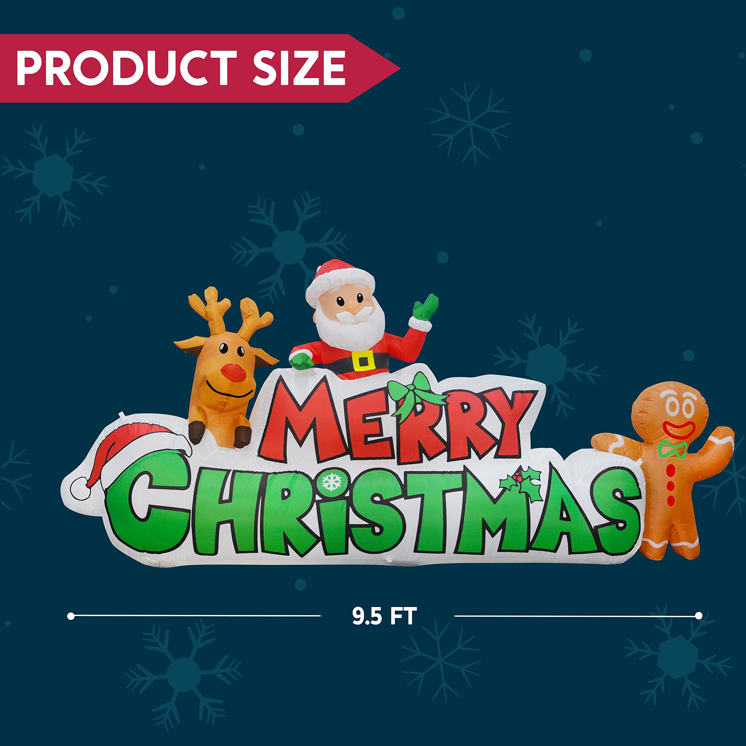Foto 6 pulgar | Hinchable Navideño Joiedomi Merry Christmas De 2,9 M Con Led - Venta Internacional.
