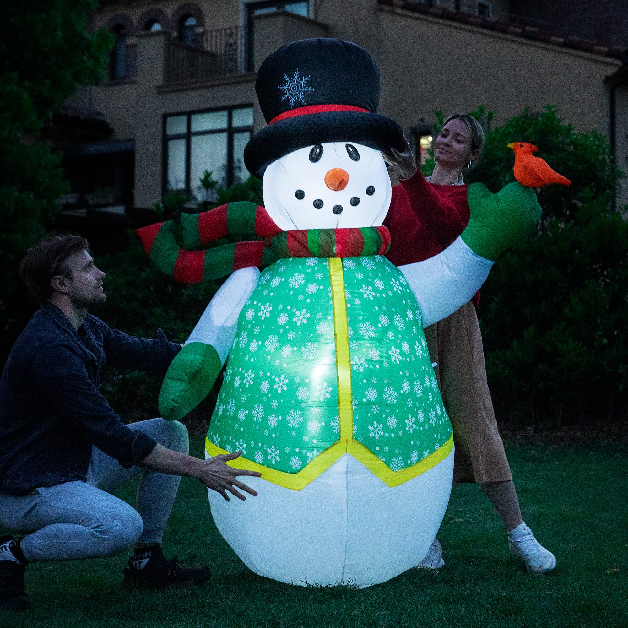 Foto 2 pulgar | Muñeco De Nieve Inflable Navideño Vivohome De 1,8 M De Altura Con Bufanda - Venta Internacional.