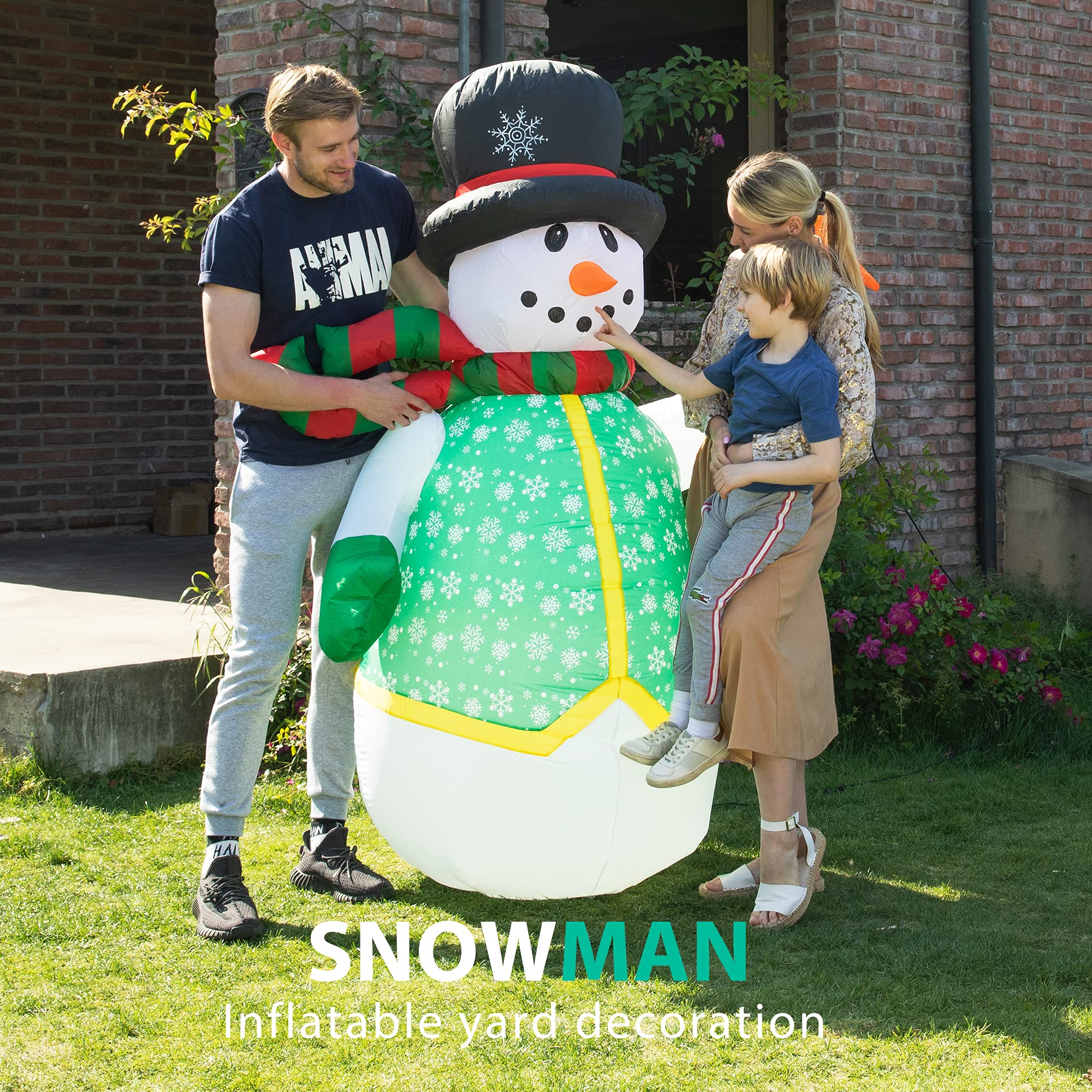 Foto 3 pulgar | Muñeco De Nieve Inflable Navideño Vivohome De 1,8 M De Altura Con Bufanda - Venta Internacional.