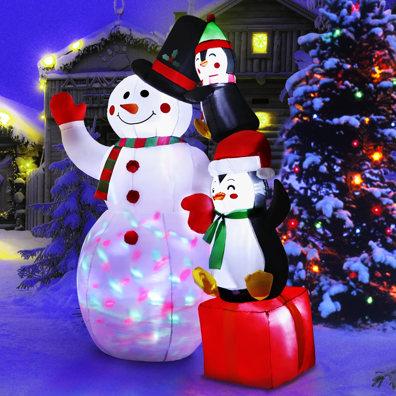 Foto 3 pulgar | Inflable Decorativo AerWo de Muñeco de Nieve-Venta Internacional