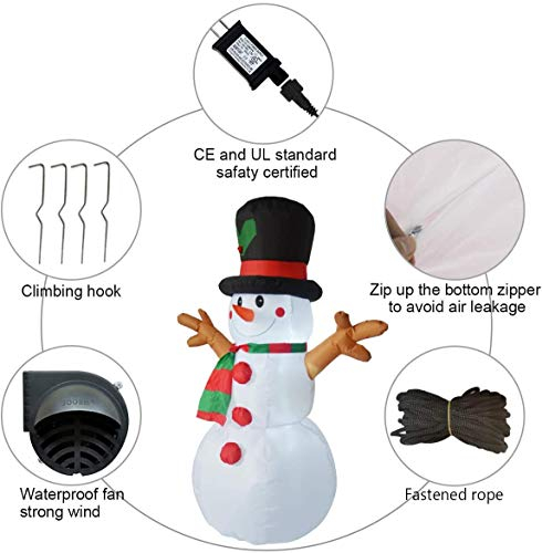 Foto 6 pulgar | Inflable Navideño Muñeco De Nieve Goosh 150 cm - Venta Internacional