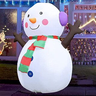 Foto 2 | Muñeco de Nieve Inflable Navideño Goosh 1.2 M Con Luces Led Para Exteriores - Venta Internacional