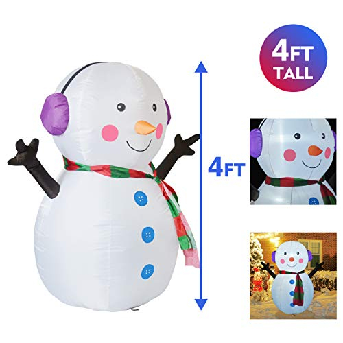 Foto 5 pulgar | Muñeco de Nieve Inflable Navideño Goosh 1.2 M Con Luces Led Para Exteriores - Venta Internacional