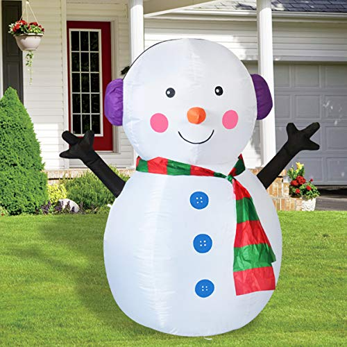 Foto 8 pulgar | Muñeco de Nieve Inflable Navideño Goosh 1.2 M Con Luces Led Para Exteriores - Venta Internacional