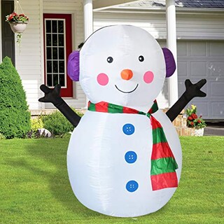 Foto 7 | Muñeco de Nieve Inflable Navideño Goosh 1.2 M Con Luces Led Para Exteriores - Venta Internacional