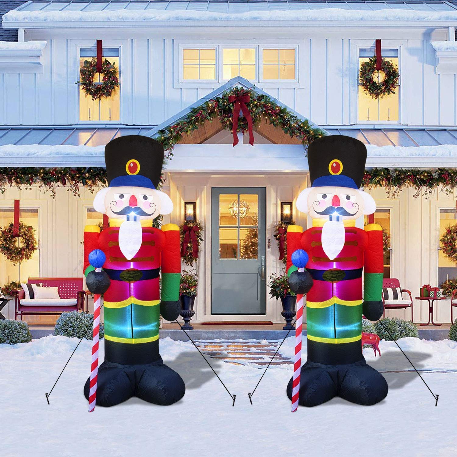 Foto 6 | Cascanueces Inflable Navideño TURNMEON 8 Pies Con Luces Led - Venta Internacional