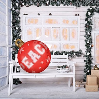 Foto 3 | Adornos Inflables Decorados Con Bolas Navideñas De 60 Cm, 2 Unidades - Venta Internacional.