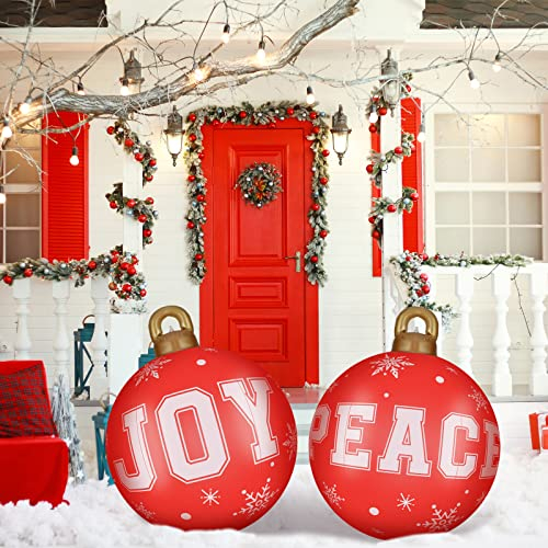 Foto 5 | Adornos Inflables Decorados Con Bolas Navideñas De 60 Cm, 2 Unidades - Venta Internacional.