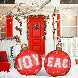 Foto 5 | Adornos Inflables Decorados Con Bolas Navideñas De 60 Cm, 2 Unidades - Venta Internacional.