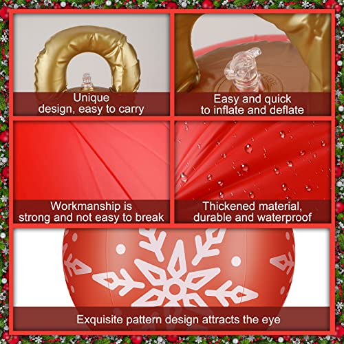 Foto 7 pulgar | Adornos Inflables Decorados Con Bolas Navideñas De 60 Cm, 2 Unidades - Venta Internacional.