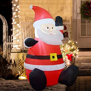 Foto 2 | Inflable Navideño Papá Noel Comin 1.2 M Con Luz Led Para Exteriores - Venta Internacional